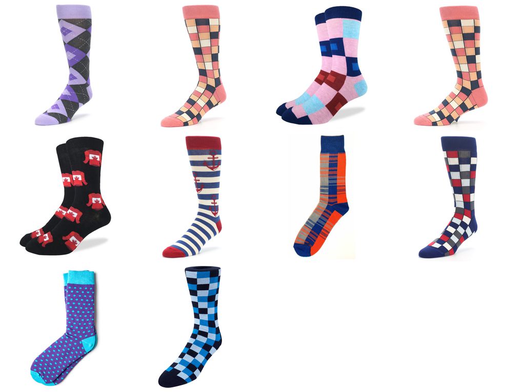 mens checkered socks